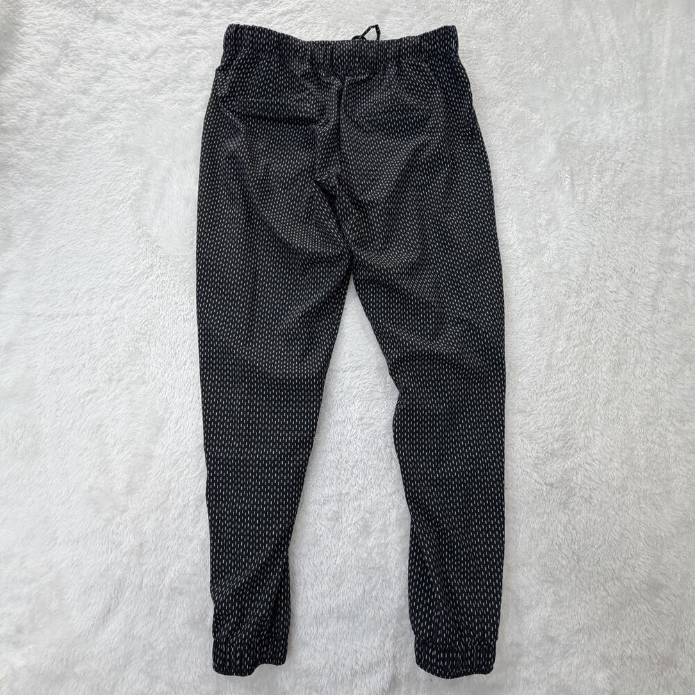 Albion Jogger Pants S Black White Print Zip Ankle Pockets Athleisure Activewear - Picture 9 of 10